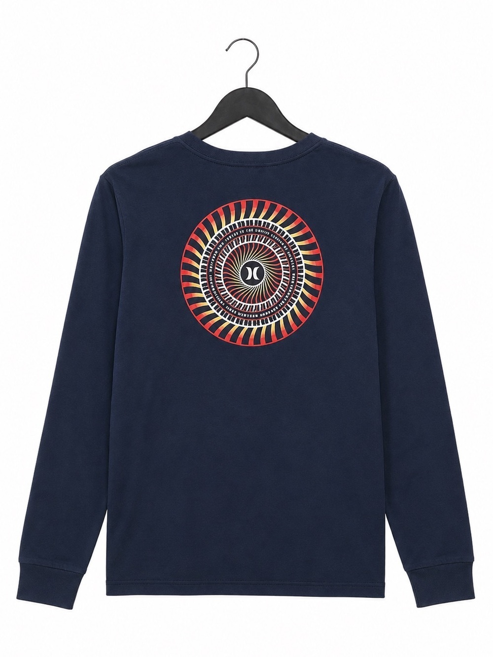 Hurley Everyday Wheel Long Sleeve Tee Mens Medium Midnight Aqua NWT